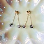 NEW✨【セール中✨】まんまる小ぶりのガラス　ピアス（ブルー）　　　イヤリング変更OK