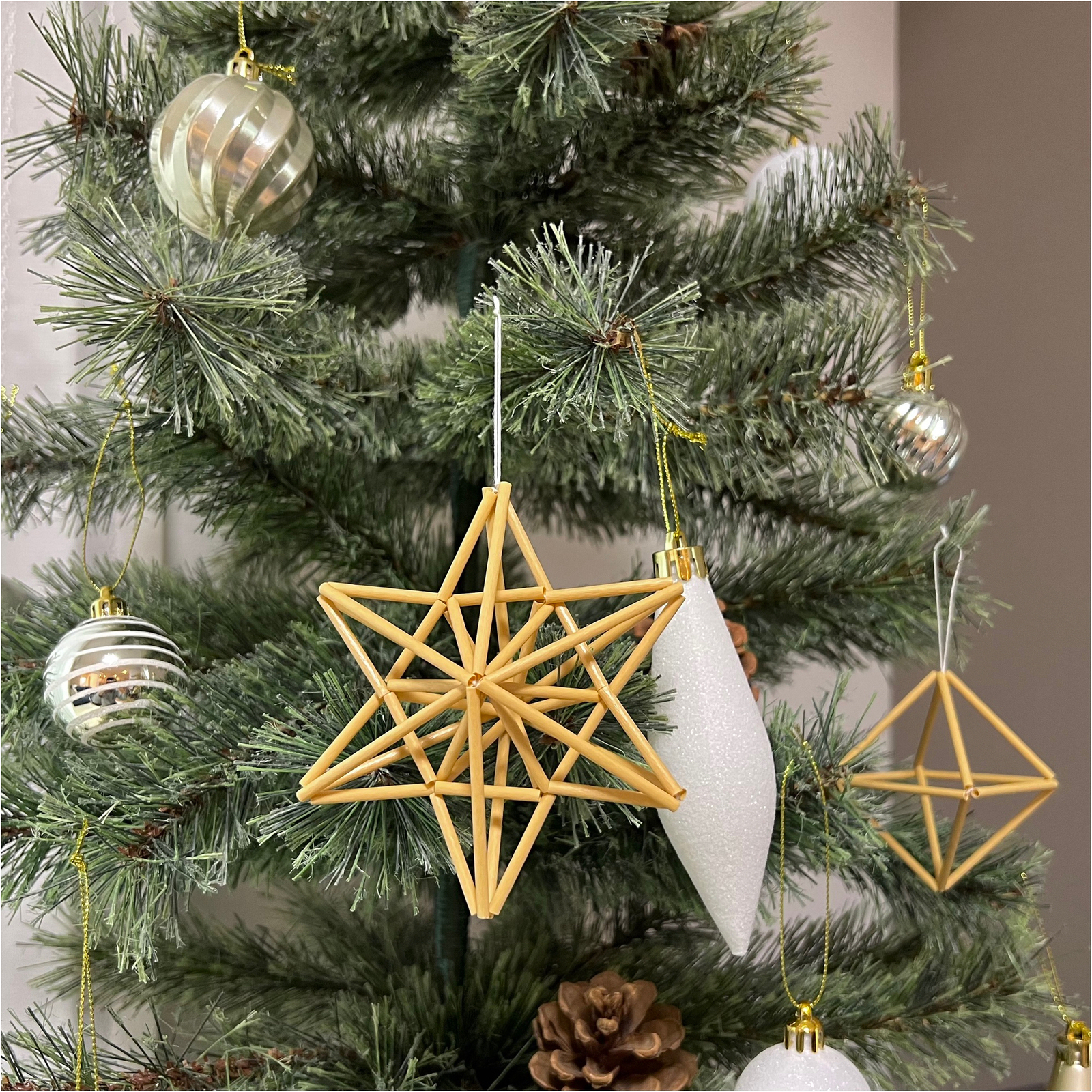 数量限定】ヒンメリ◇クリスマスツリー オーナメントセット