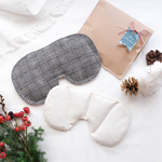 【送料・Xmasラッピング無料】新作セット作品＊ほっこり目元用小豆カイロ(生成) × カイロカバー(フランネルチェック)
