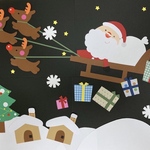クリスマス壁面