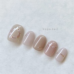 ピンクリースネイルチップ