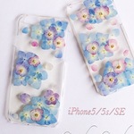 ⑤Ajisai押し花iPhoneケース