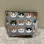 16センチポーチ☆猫柄・日本猫