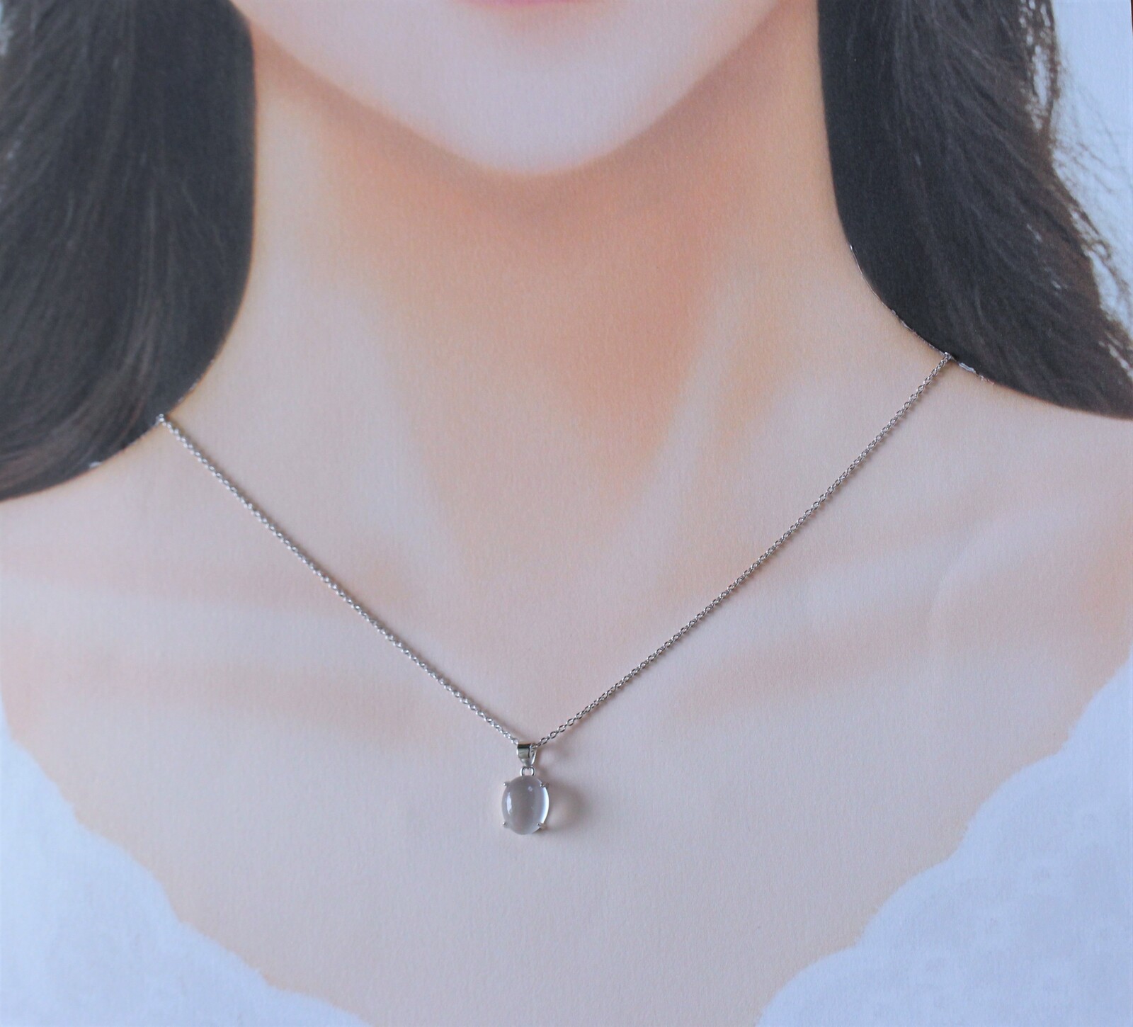 シルバー925＊シラーが美しく幻想的なムーンストーンのシンプルな 