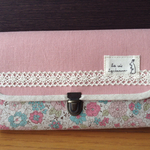 蛇腹の通帳ケース:ピンク