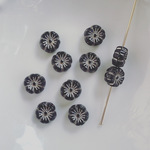 再販無し◆ デッドストック 8mm 硝子　チェコビーズ　フラワー