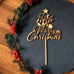 クリスマス　ツリー　ケーキトッパー【we wish a merry christmas】飾り