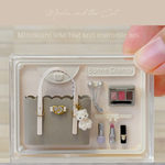 トートバッグ👜コスメセット(モカ×ねこチャーム)