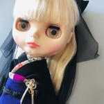 ブライス　着物　黒振袖　セット　