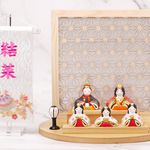 ひな人形　Hina festival　(お雛さま+屏風+ひふぎ)セット