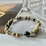 ✥ amulet ✥　チベットモリオン　黒翡翠　ユナカイト　スモーキークォーツ