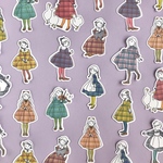 フレークシール50 タータンチェックドレスガールズ