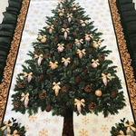 クリスマスツリーの大きなタペストリー