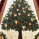 クリスマスツリーの大きなタペストリー