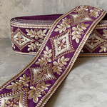 インド刺繍リボン　花　インド刺繍　スパンコール　刺繍リボン　リボン　りぼん　※10月8日よりゆうパケットにて発送となります。
