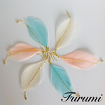 再販！フェザーPinkのシンプルピアス  
