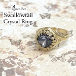 鉱石アゲハの導き-Swallowtail Crystal Ring-【パープル】