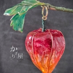 一雫の鬼灯のかんざし〜晩紅〜（hair ornaments of ground cherry 〜ripe red〜 ）