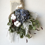 紫陽花のクリスマススワッグ