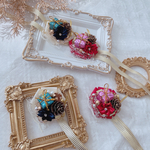 クリスマス～プレゼントBOXと松ぼっくりのチョーカー＆ヘッドドレス(レッド)～ ペット用アクセサリー ペット用チョーカー ペット用ヘッドドレス 超小型犬 小型猫 子犬 子猫 うさぎ 小動物 撮影会