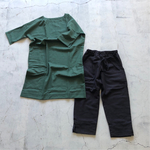 ［年末SALE］Cropped pants＆起毛コットンワンピースのセット 