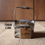 CUBE缶/ブリキワイヤーカゴ/リメイク缶/tc083