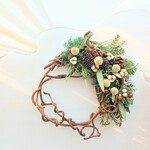 キウイの蔓のクリスマスリース