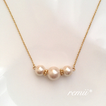 コットンパール×ロンデル＊ネックレス