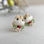 リスと野いちごピアス/イヤリング