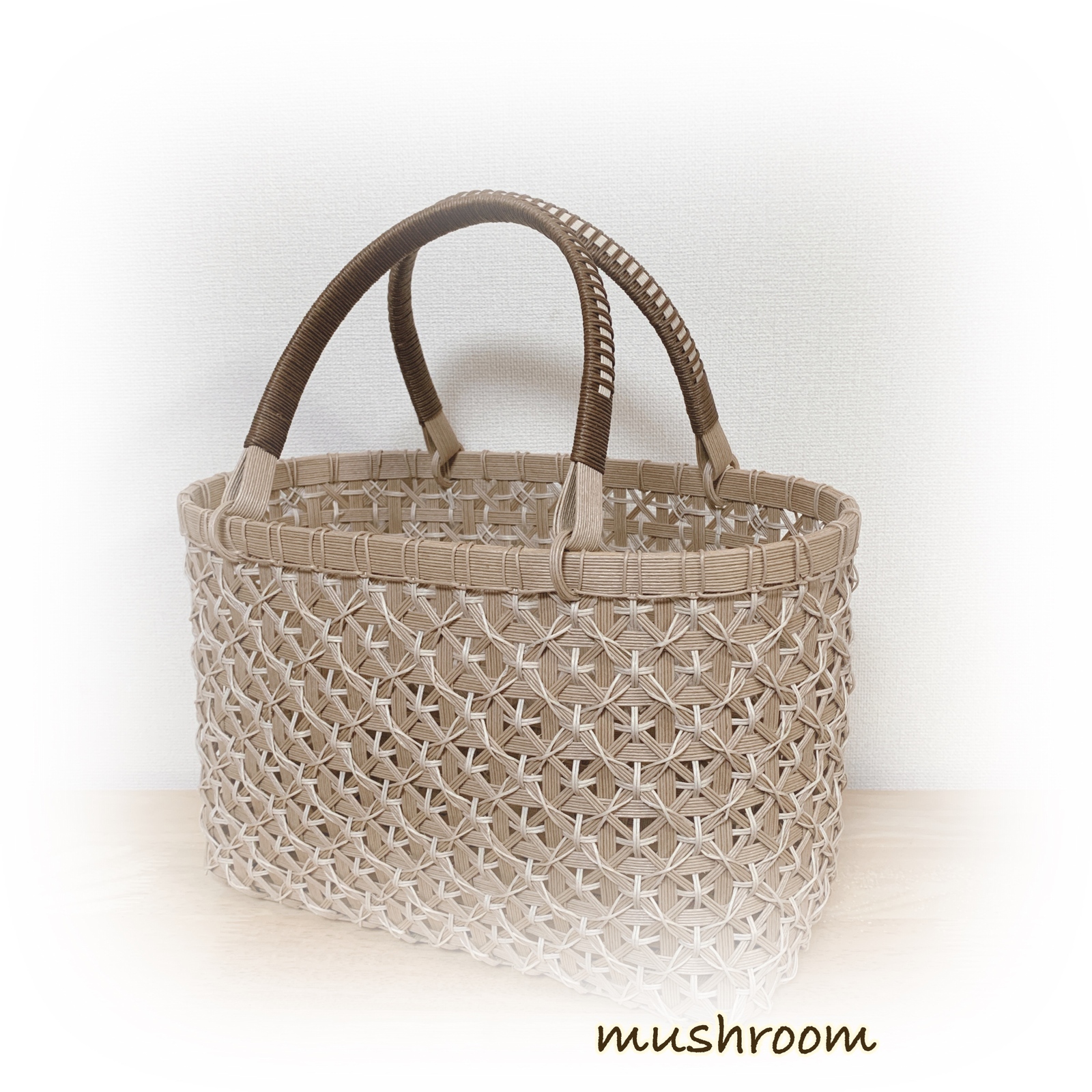 ⭐︎送料込み⭐︎クラフトバンドの四つ目崩しの手提げ - brown
