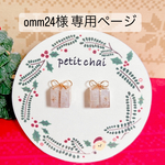小さなプレゼントピアス(スタッドピアス)🎁アイスホワイト