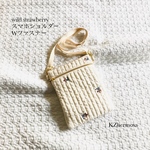 wild strawberry スマホショルダー　ヌビ　イブル　サブバッグ　ポシェット　ヌビバッグ　野いちご　刺繍
