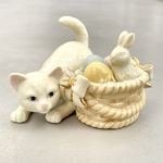 【 Lenox 】 イースター（白猫フィギュリン）｜ヴィンテージ・アンティーク