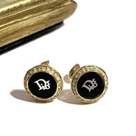 販売中VINTAGE  Christian Dior ロゴイヤリング クリスチャンディオール　ヴィンテージ  アンティーク  アクセサリーリボン　ストーン　結婚式　ブライダル　ブランド　90年代
