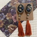 タッセルピアス✴︎blue&orange