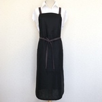 【flax1627様オーダー】リネンエプロン　肩紐クロス《ネイビー×ブルー》