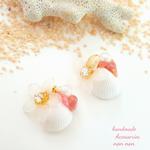 white shell♡flower mermade《ピンク》