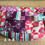 〈送料込み〉和布　パッチワーク柄　バックインバック　