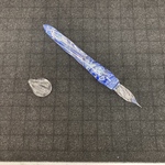 【1点限定 ブルースノー ステンドグラス ガラスペン 】太軸