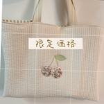 限定価格♡bigさくらんぼ刺繍入りレッスンバック♡