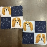 スタンダードコースター☆犬柄・キャバリア/2枚セット