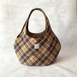 ころりんバッグ　Lサイズ　ショルダー　トートバッグ　秋冬バッグ　冬用　＊コーデュロイ＊起毛＊kororin bag ＊タータンチェック＊キャメル＊