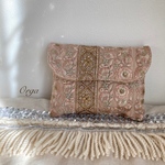 jewel porch 〜 2way ぐるっと1周インド刺繍リボンの蓋付きポーチ