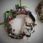 男の子のクリスマスリース