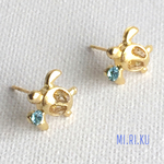 シンプル* ちびカメピアス／ゴールド