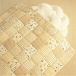 ち…様 専用ページ [S] ベージュのガーゼキルトケット 48×69cm（動物柄×ベージュMix）