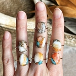 再入荷‼️silver925*オイスターカッパーターコイズ/コッパーカルサイトリング