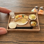 タラのムニエル定食　ミニチュアフード