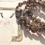 【6コセット】JIRI＊IVANA#czech beads#チェコビーズ　bird12㍉ mable sapphire/bronze