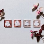シマエナガのガラスマグネット ４個セット